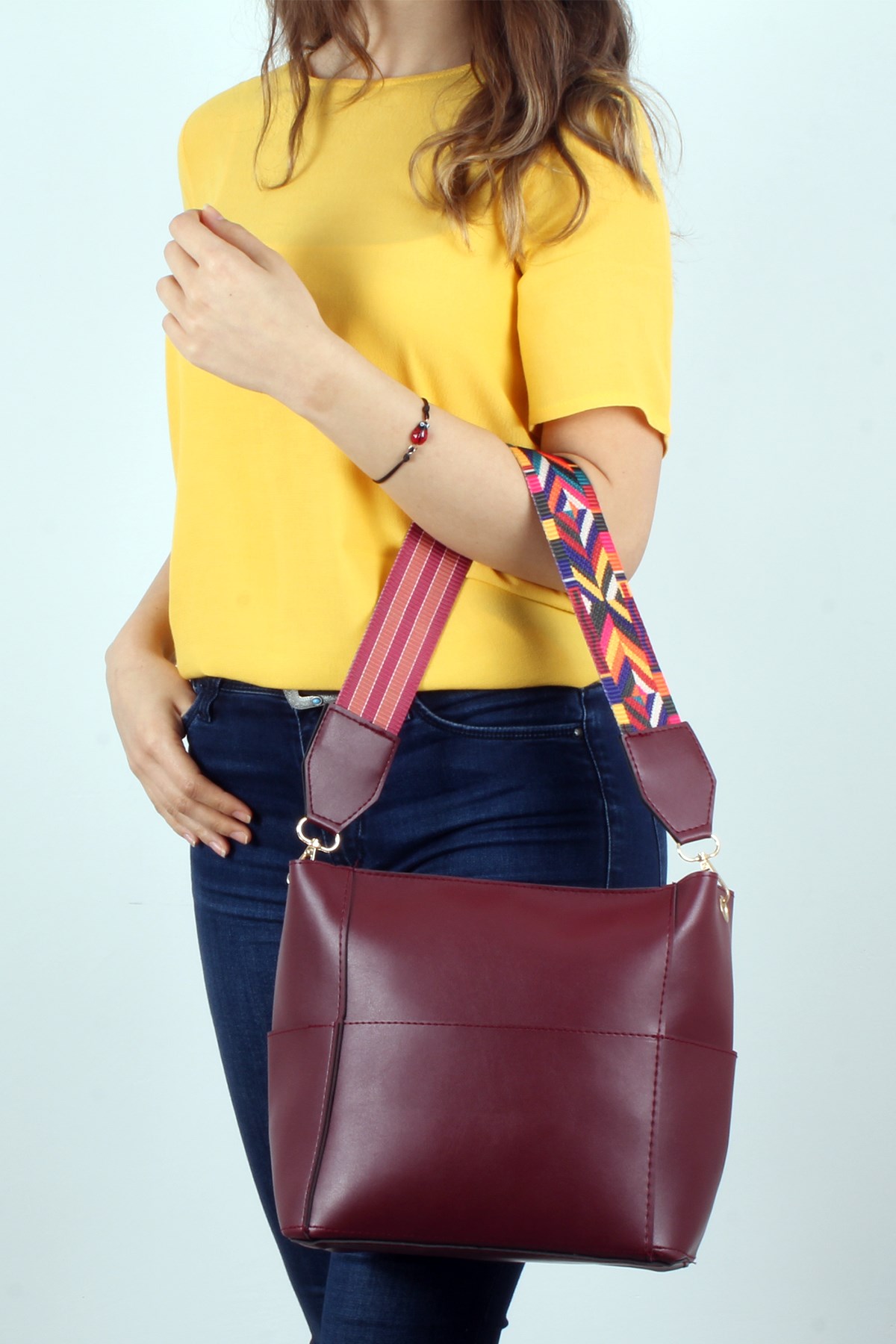 LWE10103-BRDLuwweLuwwe Bag'sBordo-Kadın El ve Omuz Çantası(LWE10103-BRD)