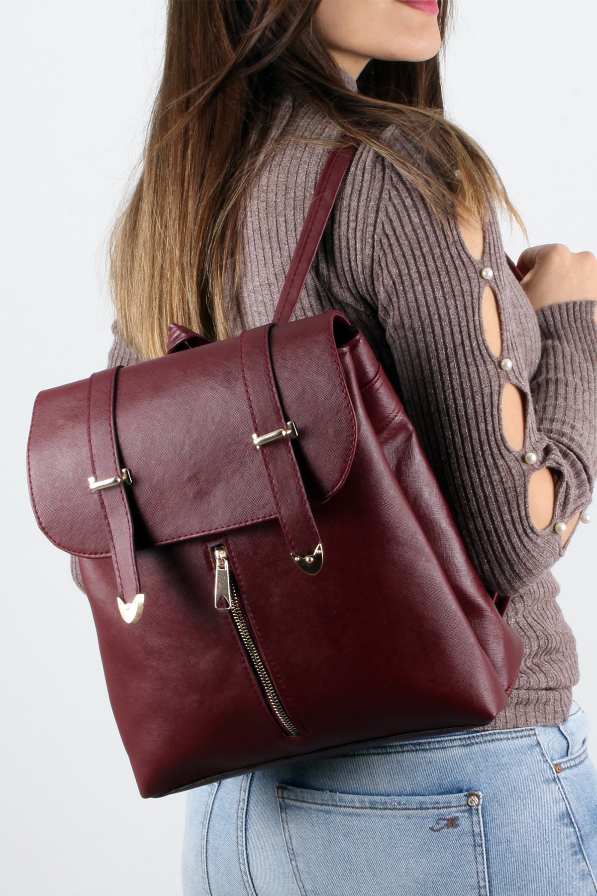 LWE20250-BRDLuwweLuwwe Bag'sBordo-Kadın Sırt Çantası (LWE20250-BRD)