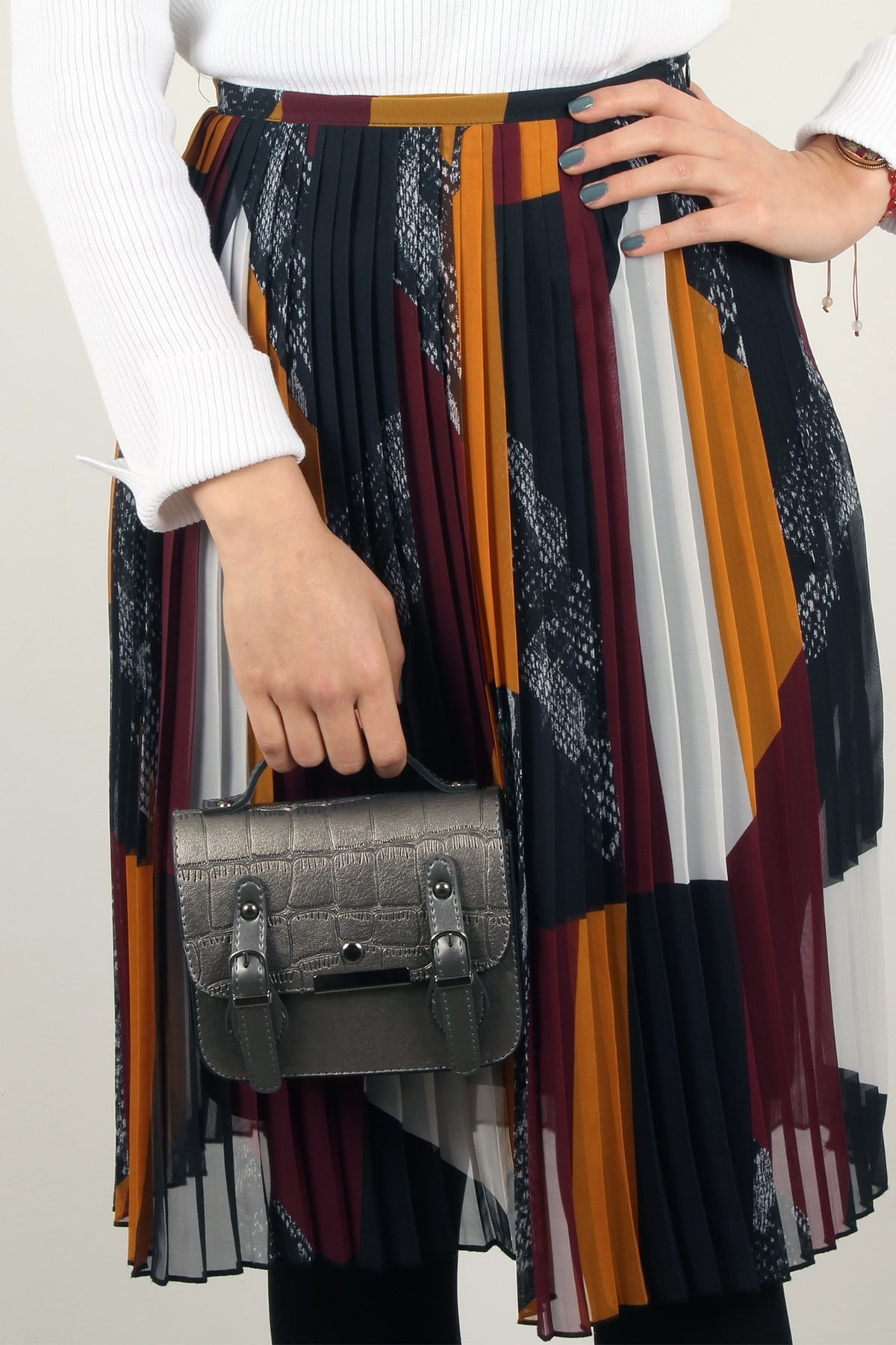 LWE20267-GMŞLuwweLuwwe Bag'sGümüş-Kadın Mini El ve Omuz Çantası (LWE20267-GMŞ)