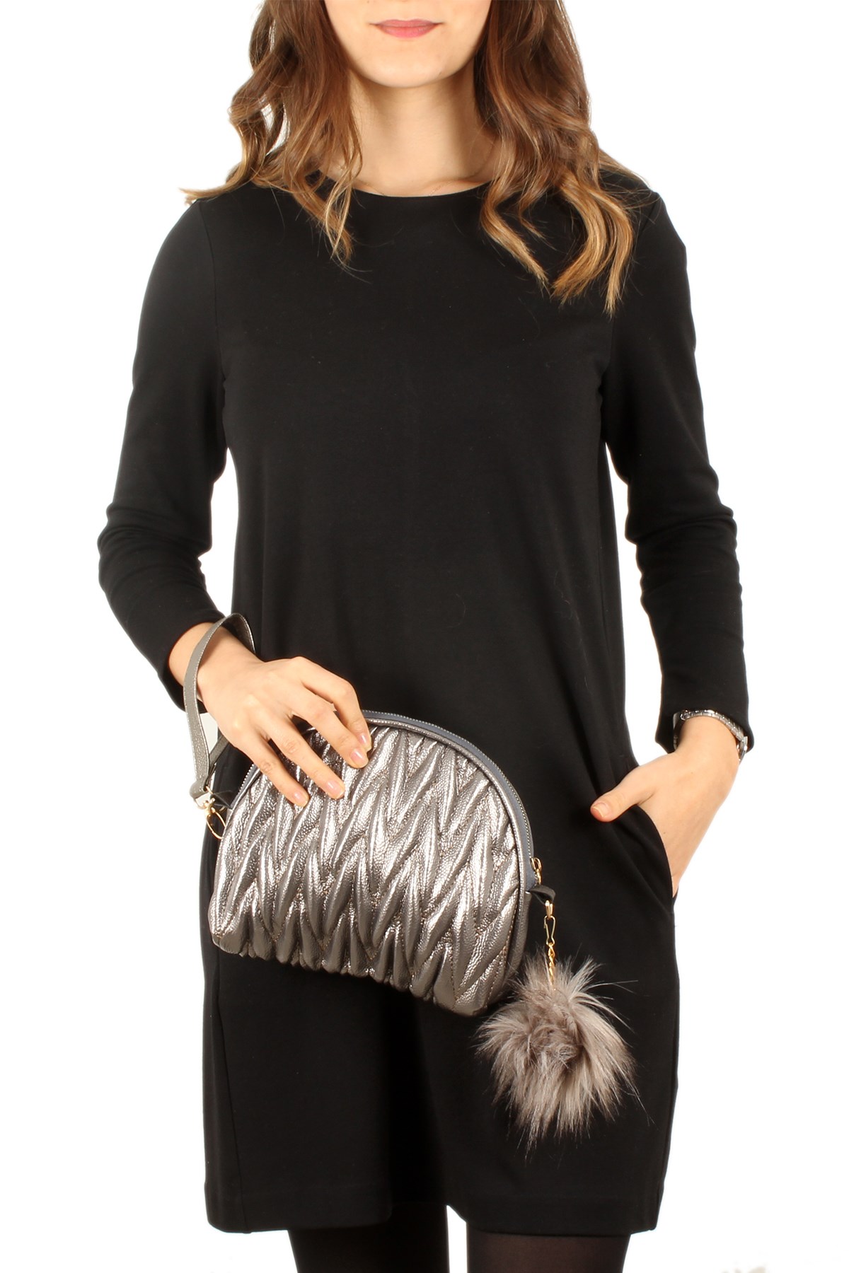 LWE20259-GMŞLuwweLuwwe Bag'sGümüş Kadın Portföy / Clutch Çanta LWE20259-GMŞ