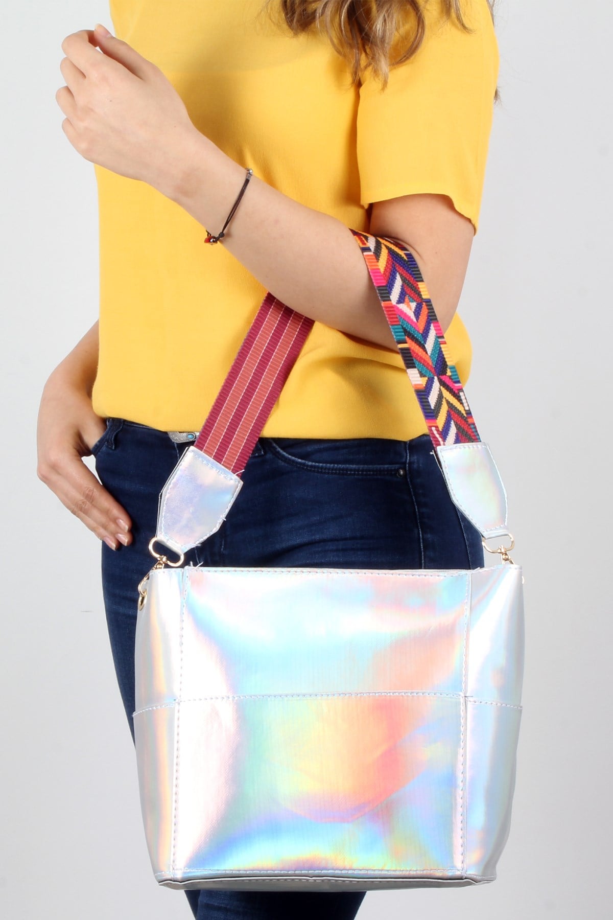 LWE10103-HolgrmByzLuwweLuwwe Bag'sHolgrm Beyaz-Kadın El ve Omuz Çantası(LWE10103-HolgrmByz)