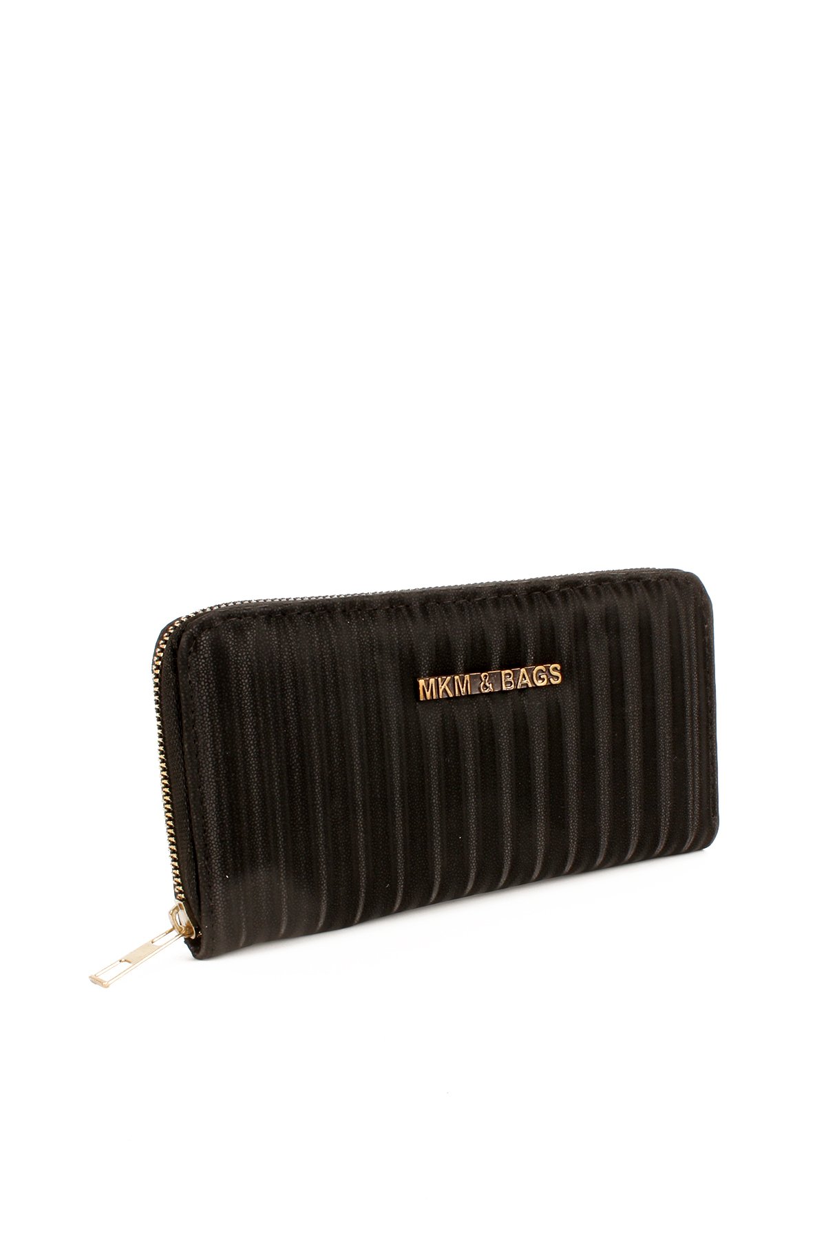 LWE50710-SyhTalhaLuwwe Bag'sKadın Fermuarlı Yazı Detaylı Saten Doku Üç İç Bölmeli Cüzdan Ve Kartlık  (50710)