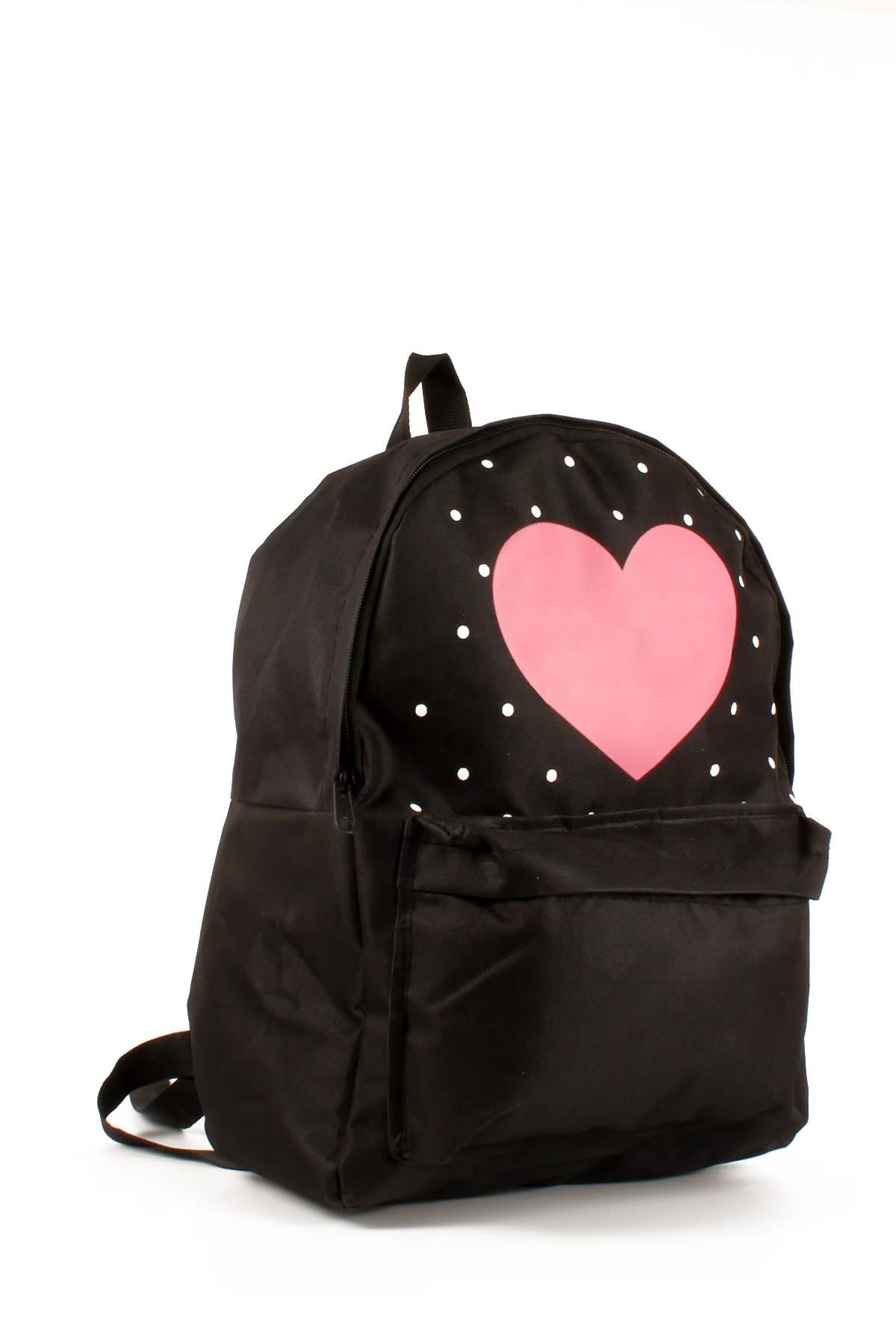 MKR20692-SyhTalhaLuwwe Bag'sKadın Kadın Paraşüt Kumaş Logo Detaylı Çift Bölmeli Sırt Çantası (20692)