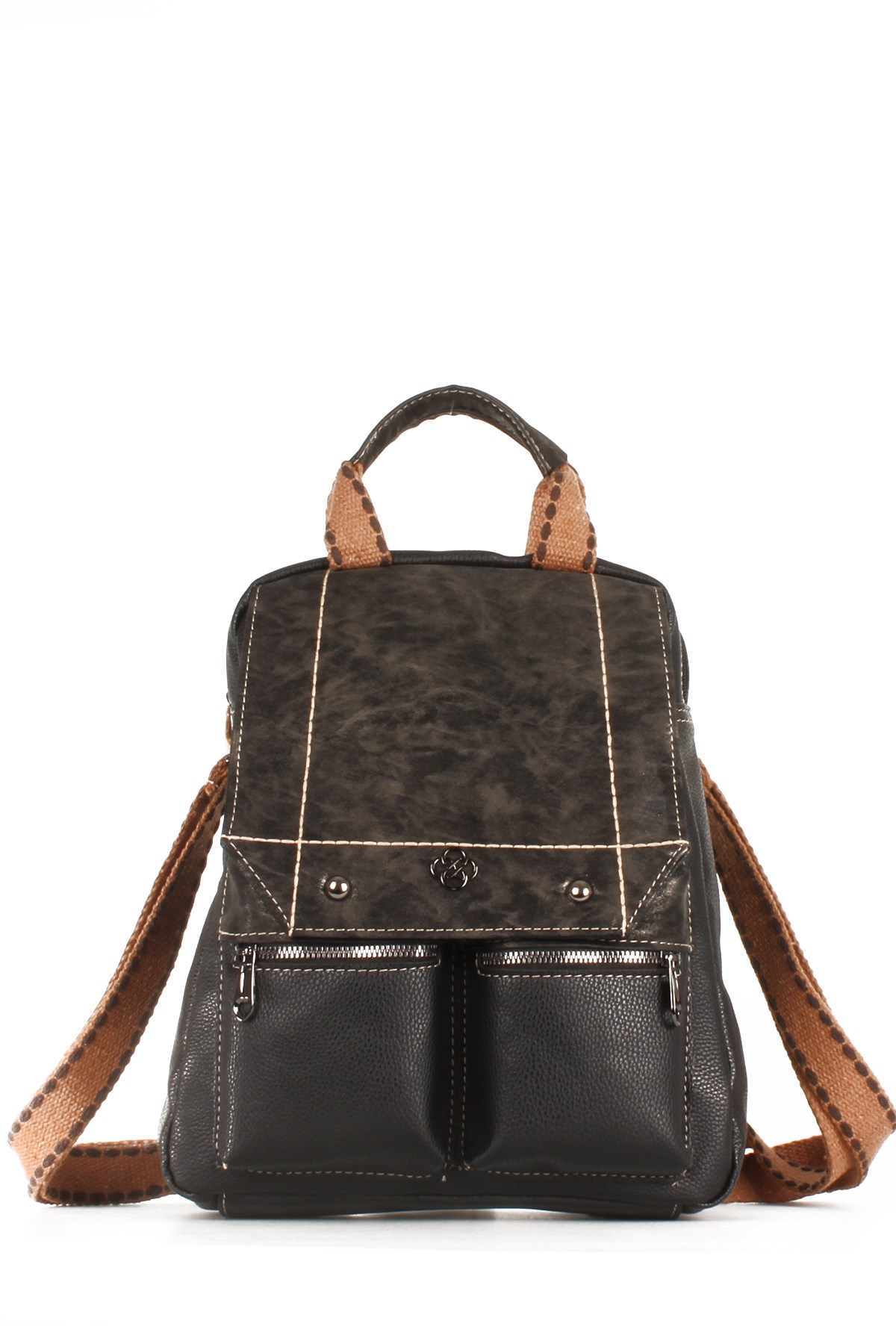 LWEB1441-SLuwweLuwwe Bag'sKadın Kapak Detaylı Cepli Lux Sırt Çantası (B1441)