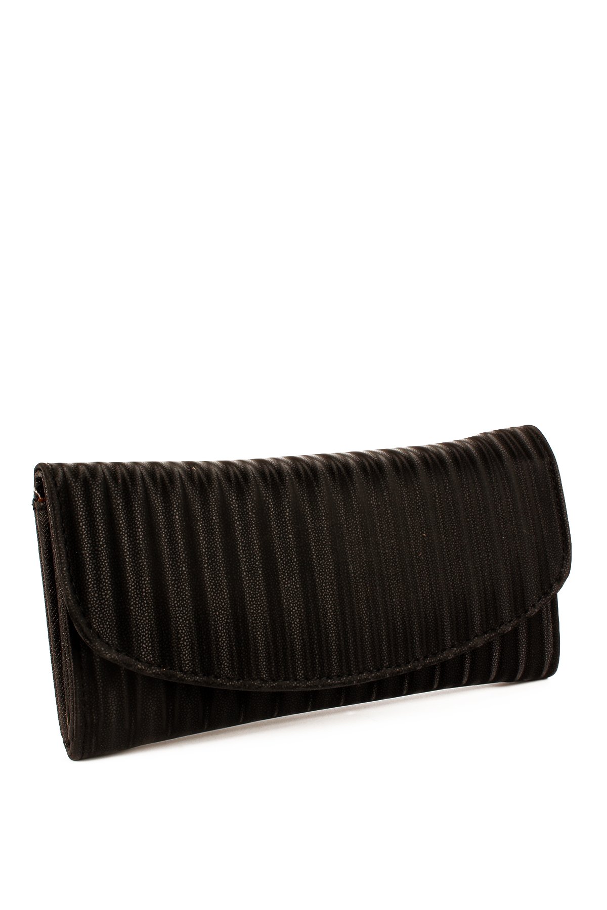 LWE50709-SyhTalhaLuwwe Bag'sKadın Kapaklı Saten Doku Üç İç Bölmeli Cüzdan Ve Kartlık  (50709)