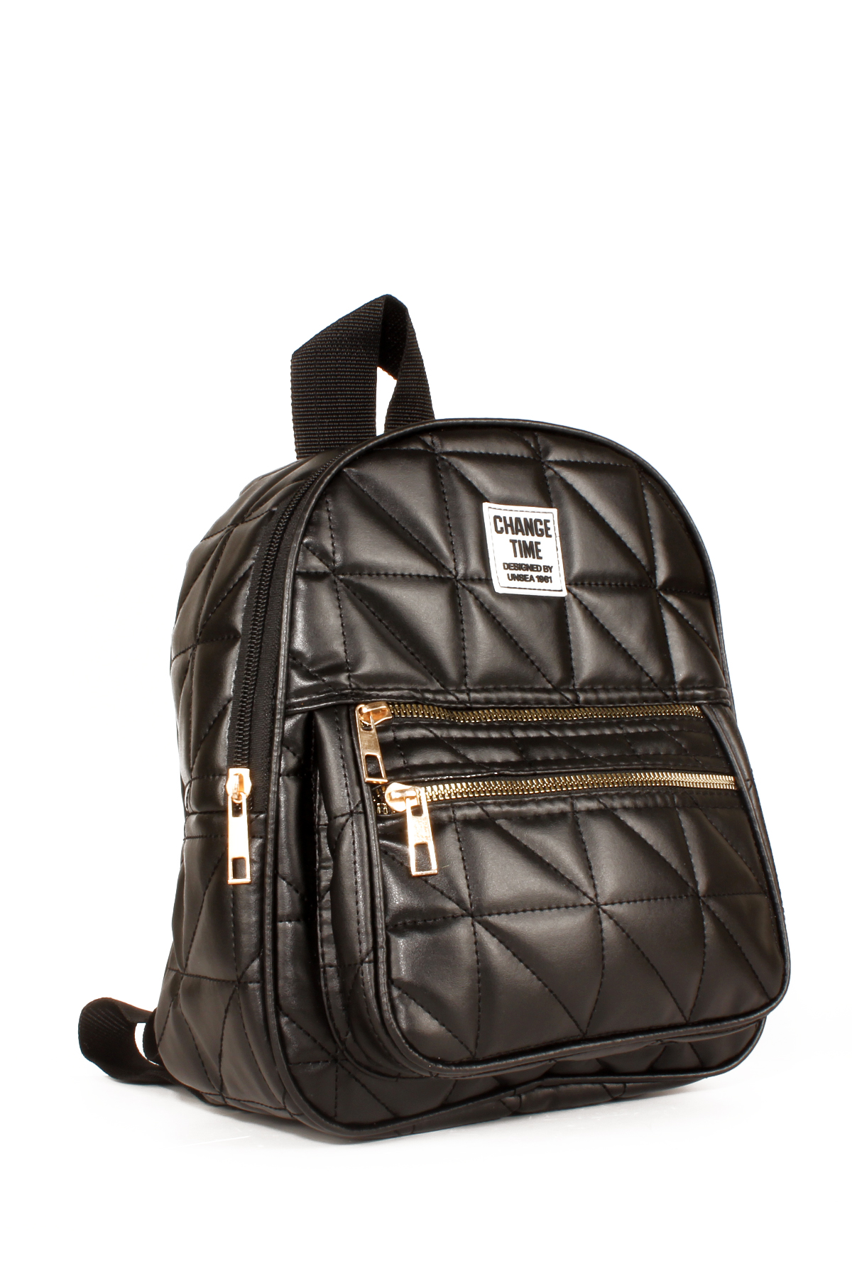 LWE10642-SyhTalhaLuwwe Bag'sKadın Kapitoneli Çift Cepli Yazı Detaylı Sırt Çantası (10642)