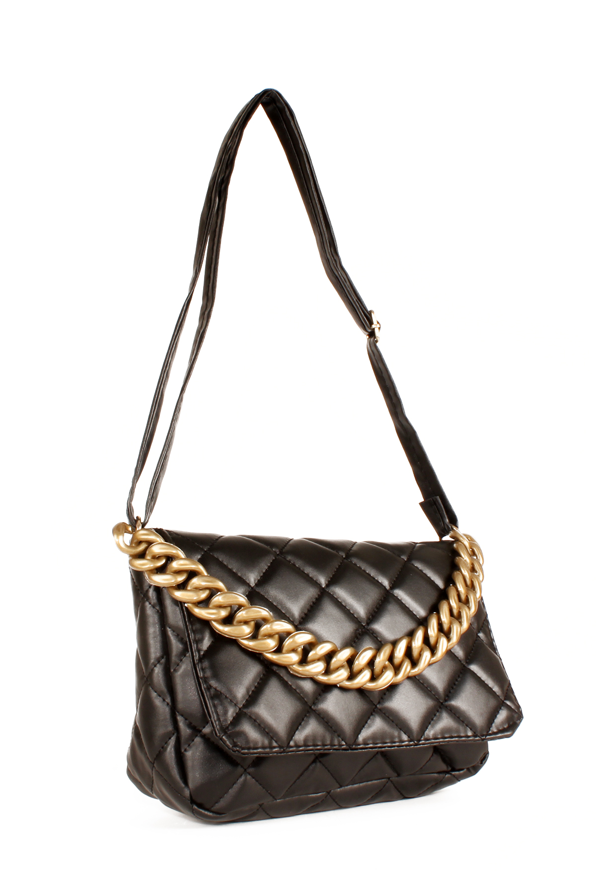 LWE20655-SyhTalhaLuwwe Bag'sKadın Kapitoneli Zincir El Askılı Omuz Askılı Kapaklı El ve Omuz Çantası (20655)