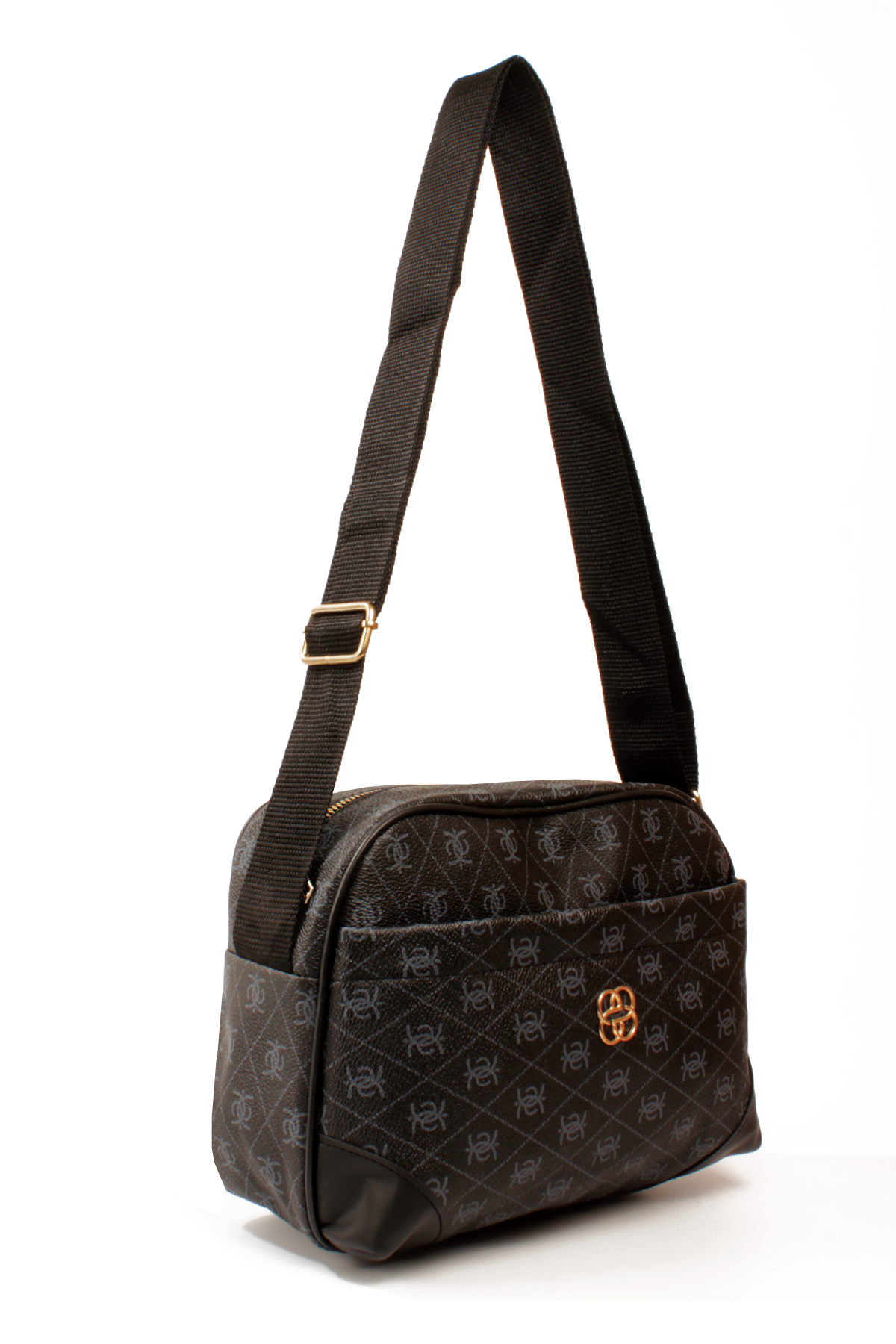 LWE10796-SyhTalhaLuwwe Bag'sKadın Ön Gözlü Desenli Deri Spor Kolon Askılı Yonca Detaylı Omuz&Çapraz Çanta (10796)