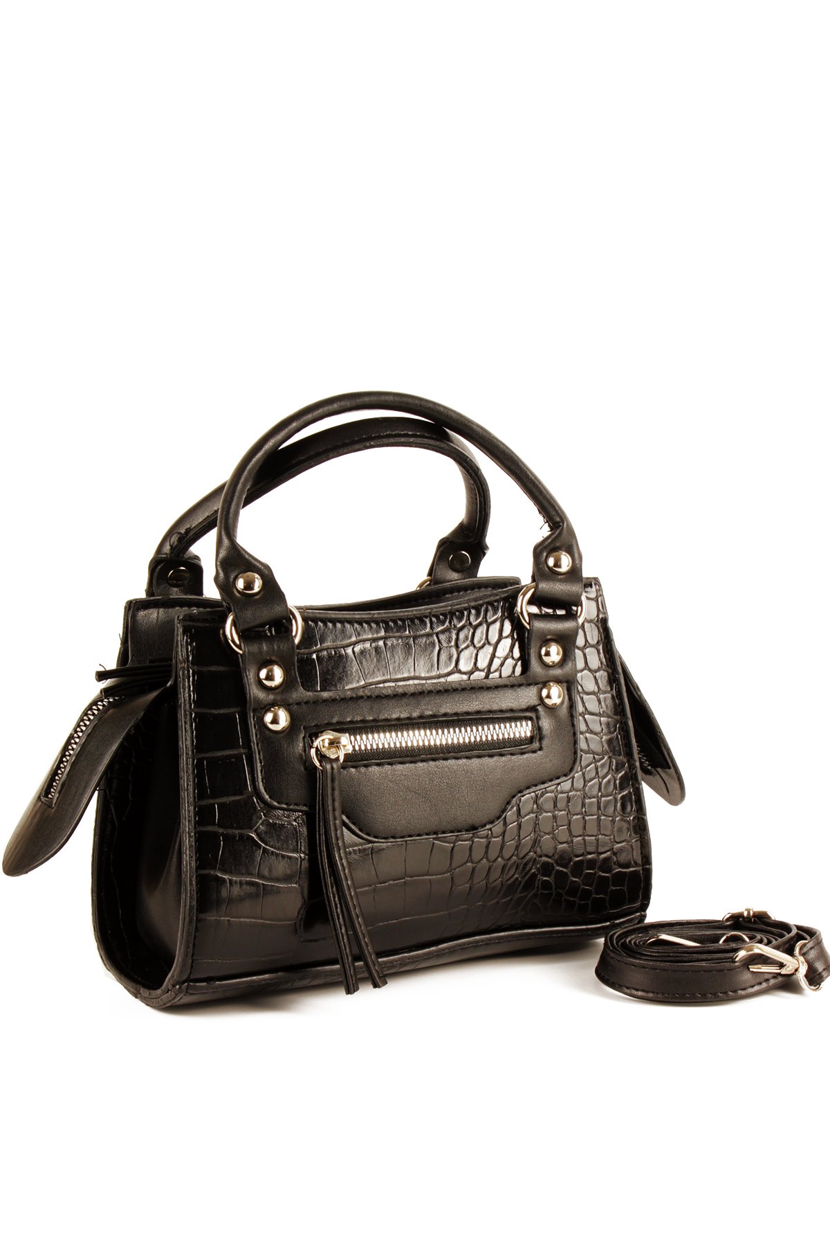 LWE10765-FsyVarLuwwe Bag'sKadın Timsah Desen Kroko Deri El ve Omuz Abiye Çanta (10765)