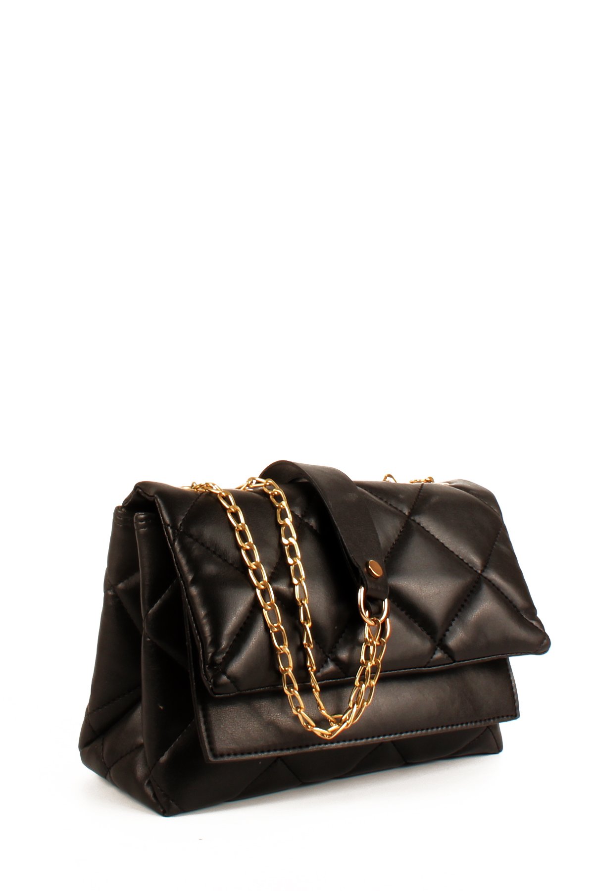 LWE1701-SyhTalhaLuwwe Bag'sKadın Üç Bölmeli Zincir Deri Askılı Kapitoneli Omuz Çantası (1701)