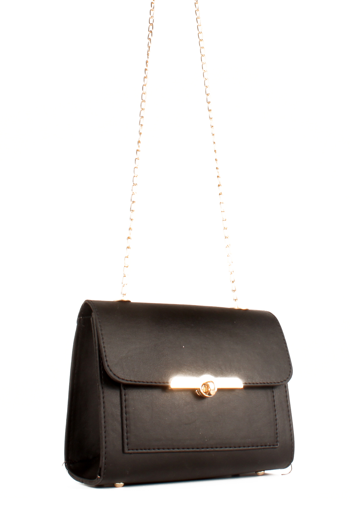 LWE20613-SyhTalhaLuwwe Bag'sKadın Zincir Askılı Midi Boy Ön Cepli Omuz Çantası (20613)