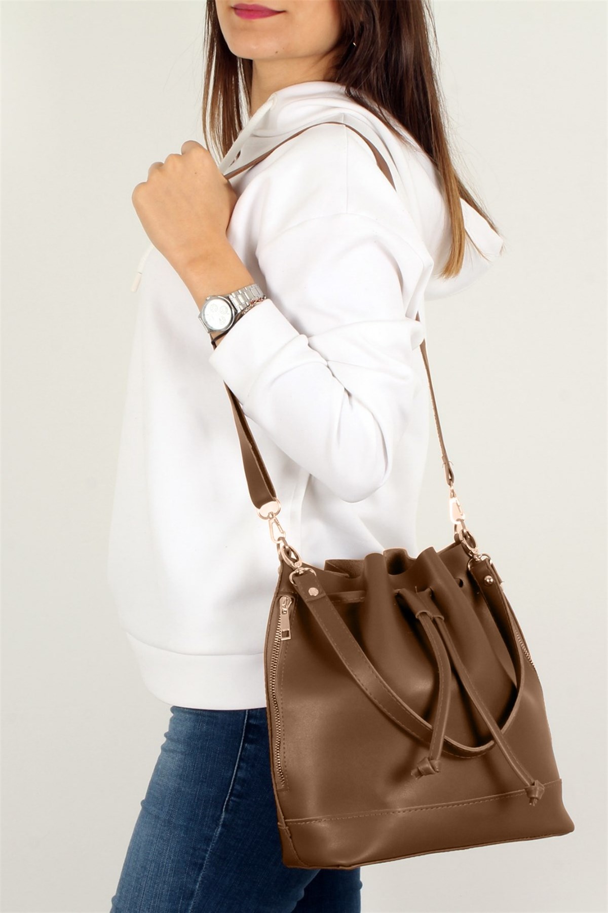 LWE20238-KHLuwweLuwwe Bag'sKahve Kadın El ve Omuz Çantası (LWE20238-KH)