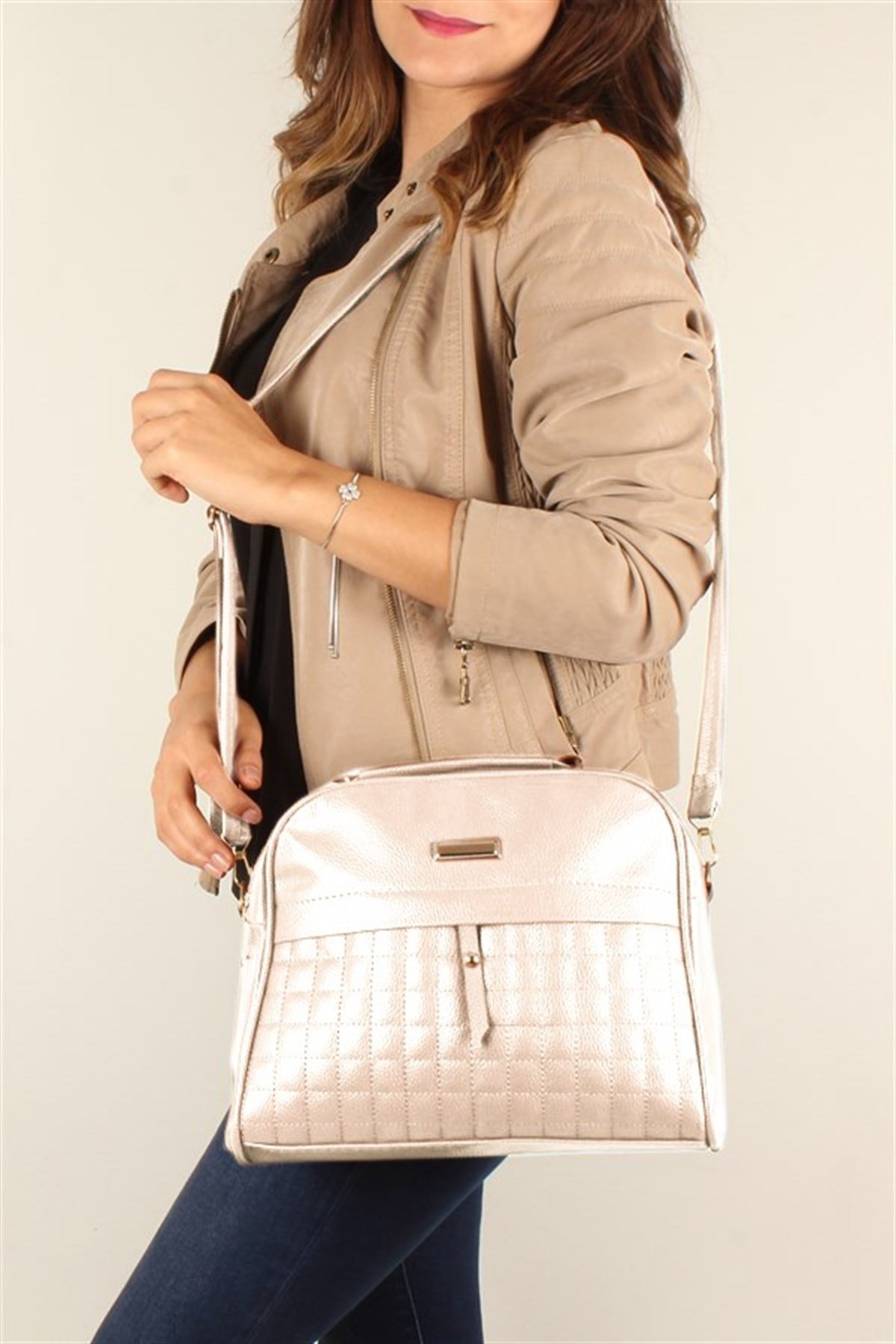 LWE20208-KrmLuwweLuwwe Bag'sKrem Kadın El ve Omuz Çantası (LWE20208-Krm)