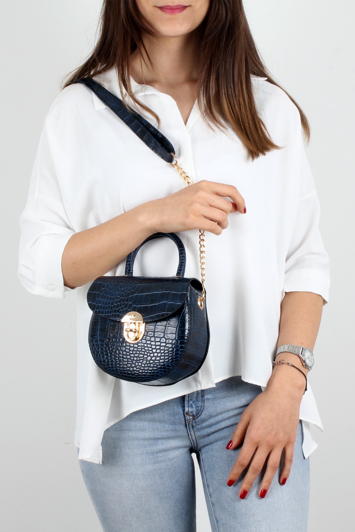 LWE20274-LaciLuwweLuwwe Bag'sLacivert-Kadın El ve Omuz Çantası (LWE20274-Laci)