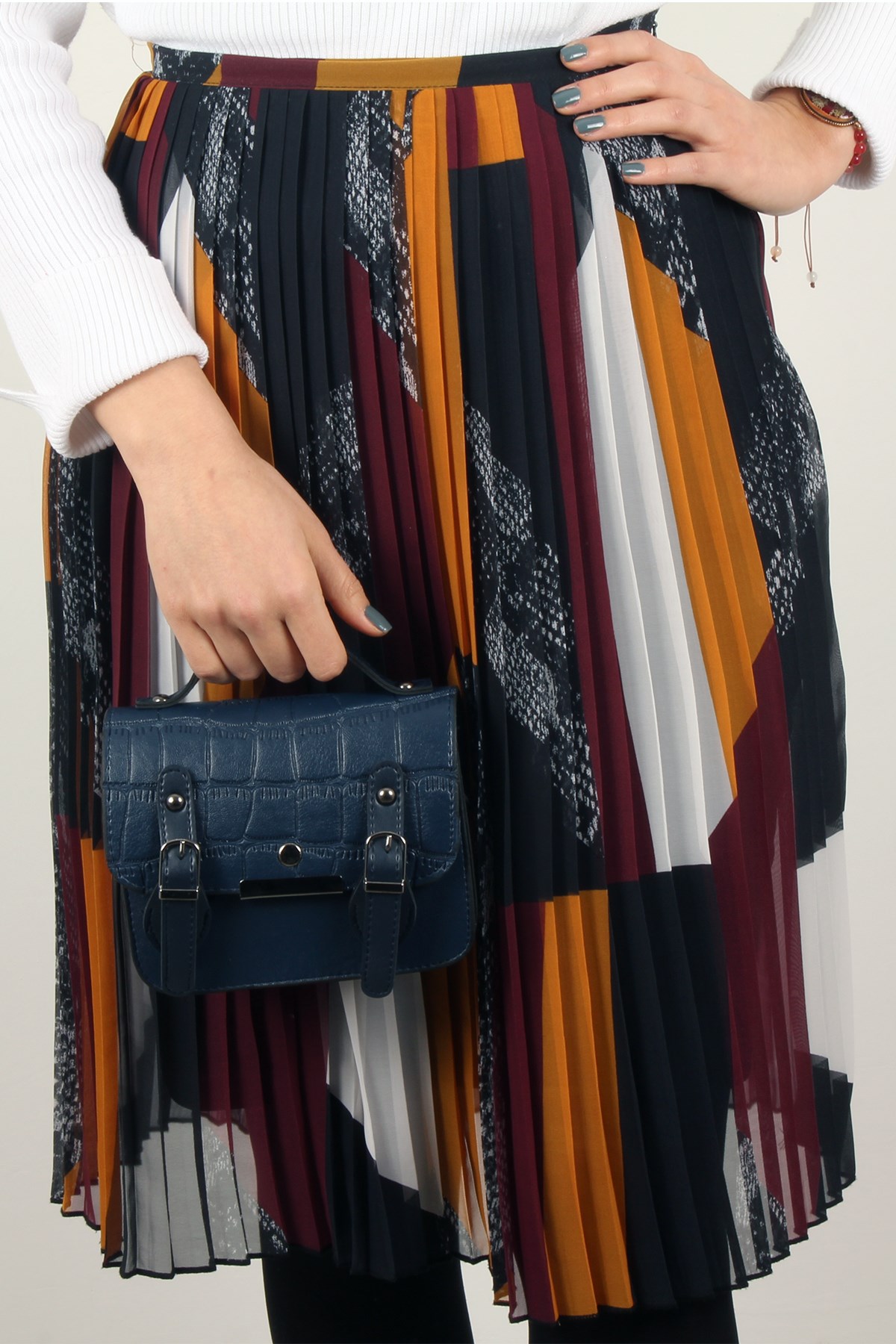 LWE20267-LaciLuwweLuwwe Bag'sLacivert-Kadın Mini El ve Omuz Çantası (LWE20267-Laci)