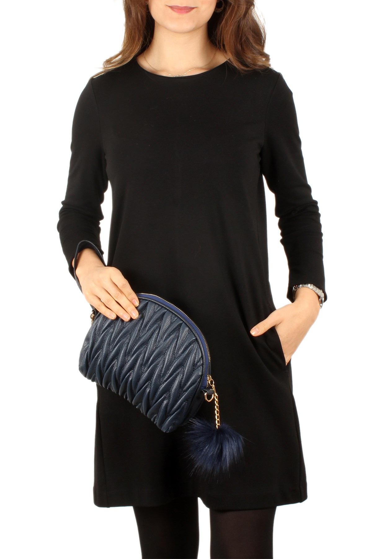 LWE20259-LaciLuwweLuwwe Bag'sLacivert Kadın Portföy / Clutch Çanta LWE20259-Laci