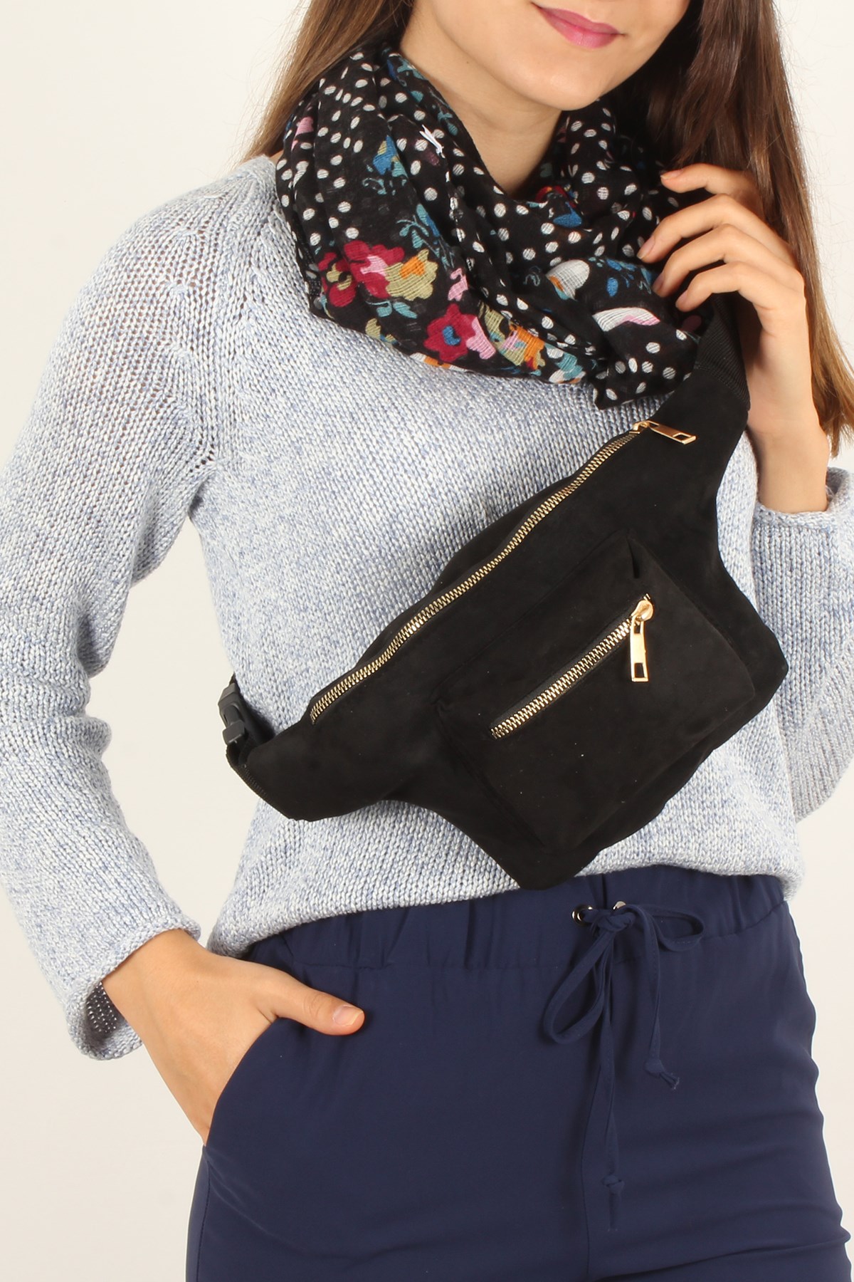 LWE20215-Süet SyhLuwweLuwwe Bag'sLuwwe Bag's -Kadın Bel Çantası