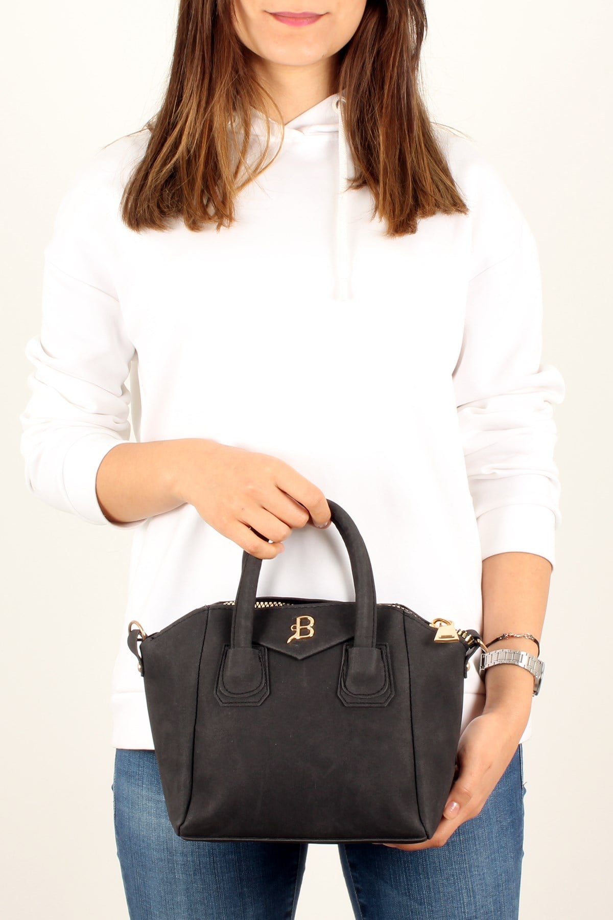 LWE20236-Süet SyhLuwweLuwwe Bag'sLuwwe Bag's -Kadın El ve Omuz Çantası