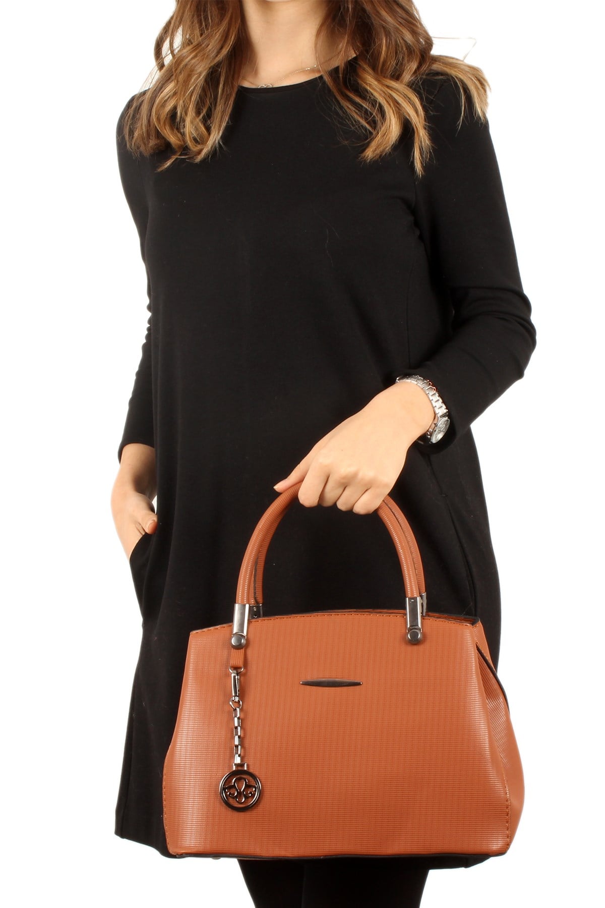 LWE1260-TBLuwweLuwwe Bag'sTaba Kadın El ve Omuz Çantası LWE1260-TB