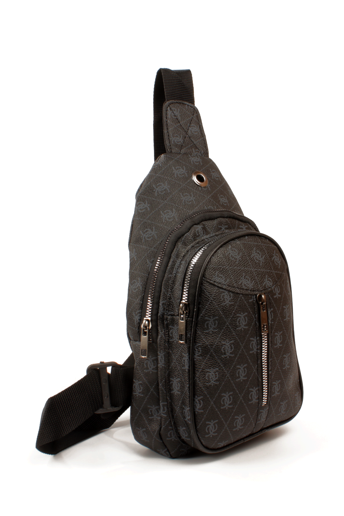 LWE20789-SyhTalhaLuwwe Bag'sUnisex Üç Bölmeli -Kulaklık Şarj Çıkış Yeri- Desenli Deri Kolon Askılı Göğüs ve Sırt Çantası (20789)