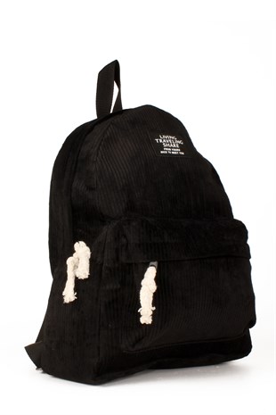 LWE20564-STalhaLuwwe Bag'sKadın İki Bölmeli Soft Kadife Sırt Çantası (20564)