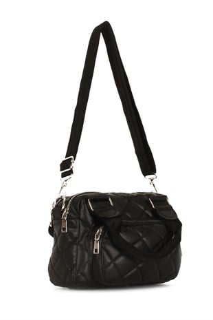 LWE10457-SLuwweLuwwe Bag'sKadın Kapitoneli Üç Bölmeli El ve Omuz Çantası (10457)
