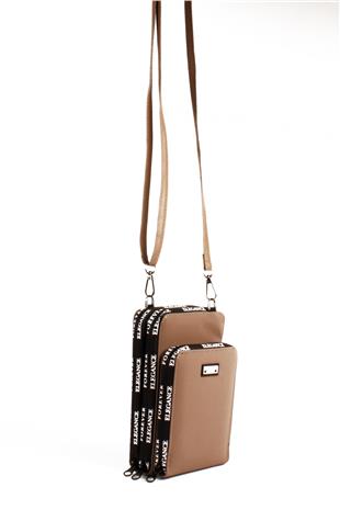 LWE10770-SyhTalhaLuwwe Bag'sKadın Üç Bölmeli Kartlıklı Telefon Bölmeli Destekli Kasa Yazı Detaylı Omuz Çantası (10770)