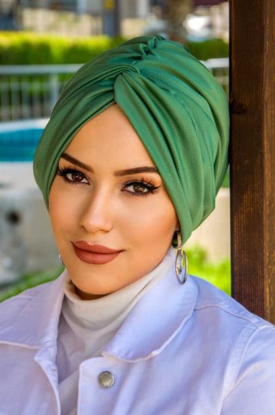 Bahar Yeşil Hazır Burgu Düğüm Bone