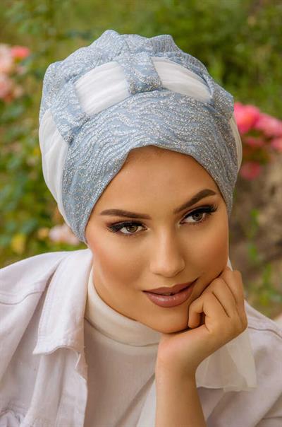 Bebe Mavi Simli Abiye Bone