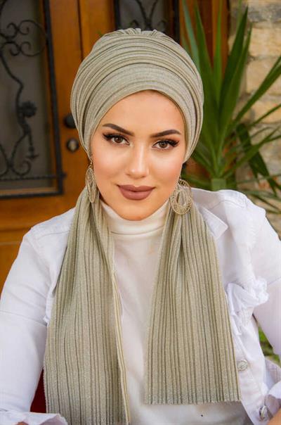 Dore Simli Piliseli Abiye Atkılı Bone