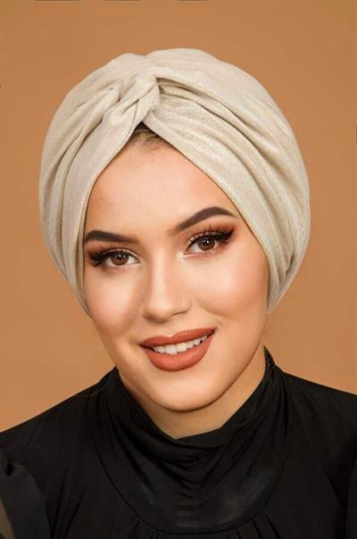 Ekru Simli Burgu Model Dolgulu Bone