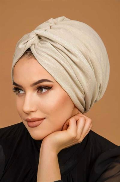 Ekru Simli Burgu Model Dolgulu Bone