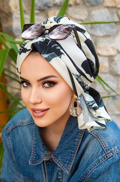 Füme Yaprak Desen Tokalı Bone