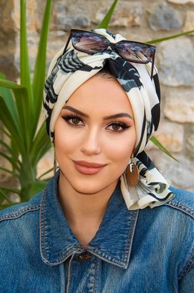 Füme Yaprak Desen Tokalı Bone