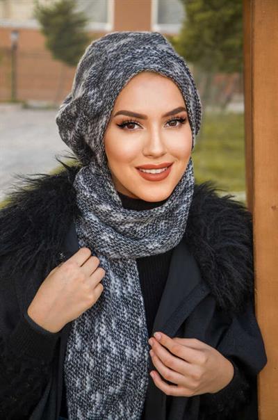 Gri Melanj  Tesettür Bere