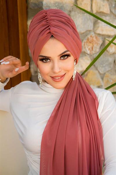 Gülkurusu Büzgülü Dolama Tokalı Bone