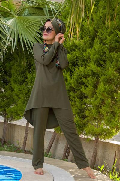 Haki Tesettür Mayo 36-38 BEDEN