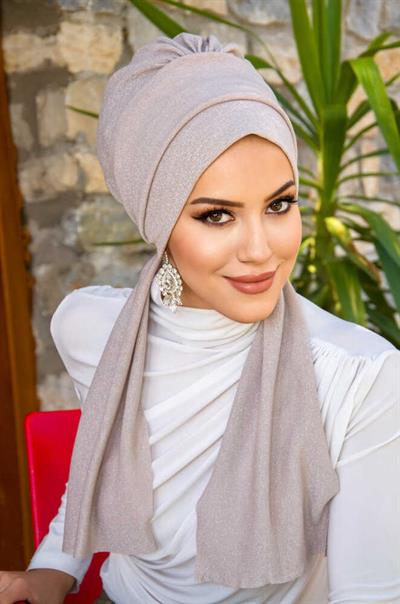 İnci Pudrası Işıltılı Atkılı Bone