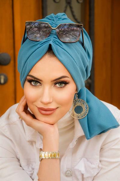 İndigo Tokalı Bone