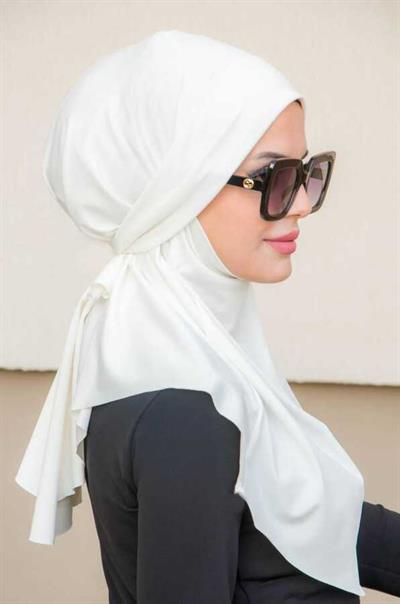 Kırık Beyaz Oversize Hijab
