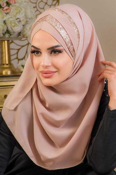 Kumbeji Dore Çapraz Bant Abiye Double Şal