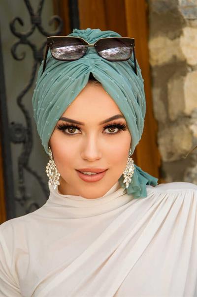 Mint Ponpon Tokalı Bone