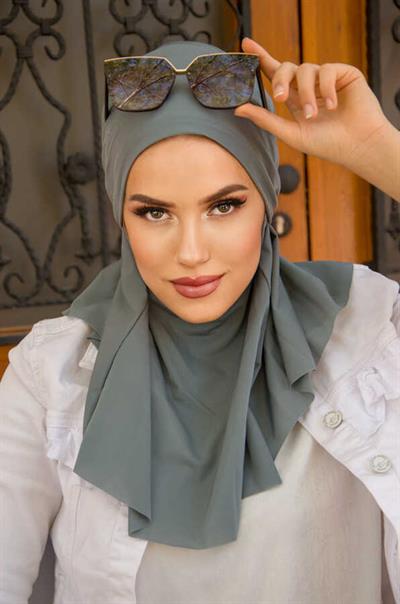 Nefti Yeşil Oversize Hijab
