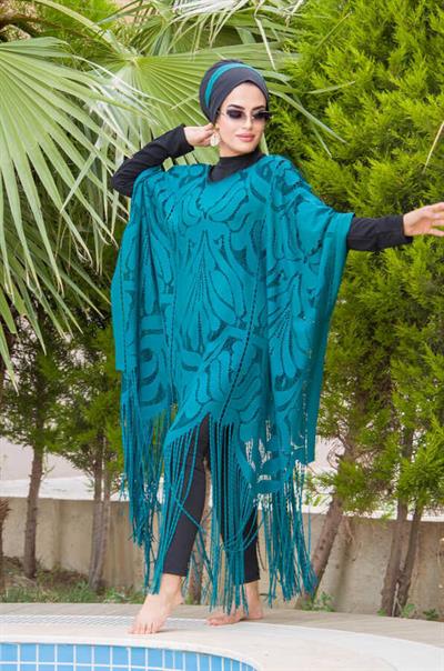Petrol Mavi   Tesettür Pareo - 20102