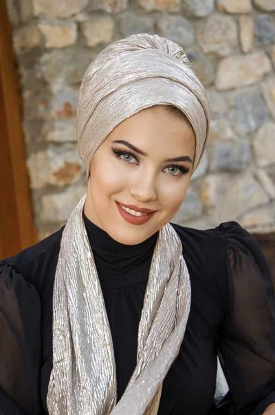 Rose Gold Piliseli Abiye Atkılı Bone