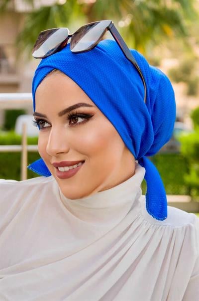 Saks Mavi Çapraz Bone