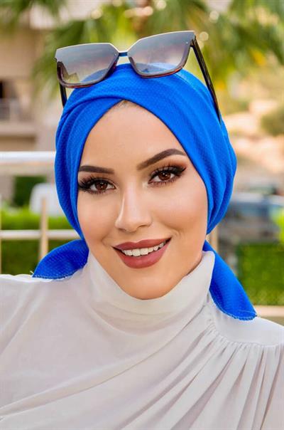 Saks Mavi Çapraz Bone