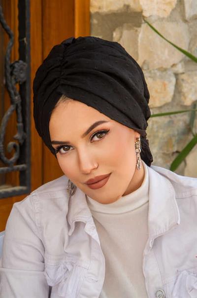 Siyah  Ponpon Tokalı Bone