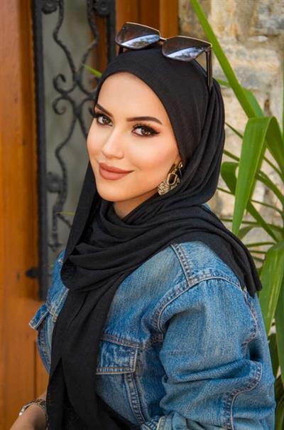 Siyah Kelebek Bone Şal