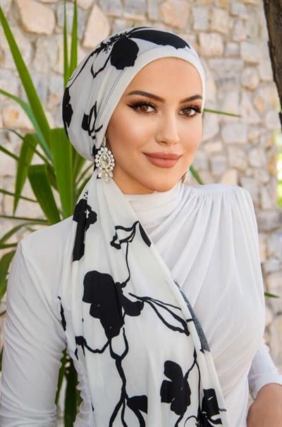 Siyah Beyaz Hazır  Dolama Bone